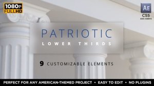 Patriotic Lower Thirds | American Theme for US Elections Video Displays template preview