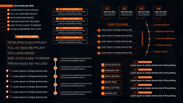 Videohive Corporate Text Lists 55223037 Titles template preview