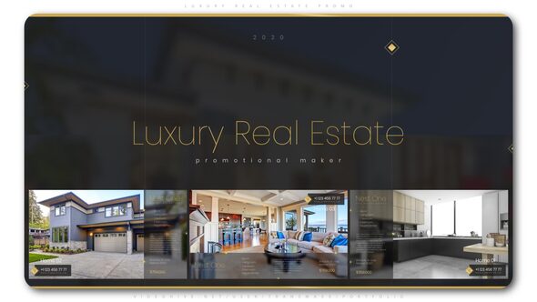 Luxury Real Estate Promo Video Displays template preview