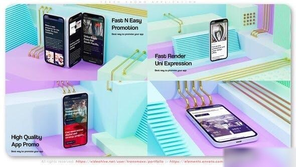 Videohive Fresh Promo Application Openers template preview