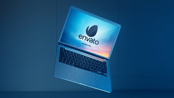 Videohive Stylish Room Laptop Logo Reveal Logo Stings template preview