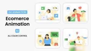 Videohive E-commerce Animation Scene Elements template preview