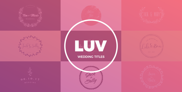 Wedding Titles Video Displays template preview