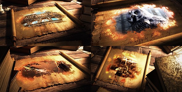 Videohive Epic Scroll Parchment Openers template preview