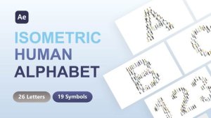 Videohive Isometric Human Alphabet Titles template preview
