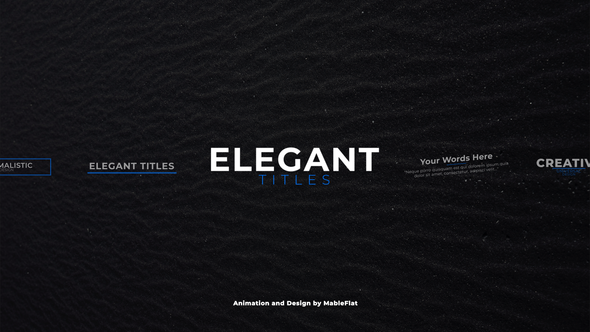 Elegant Titles Video Displays template preview
