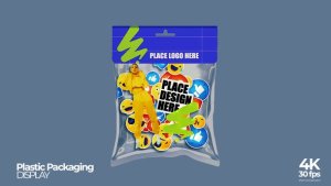 Videohive Plastic Bag Packaging Video Displays template preview