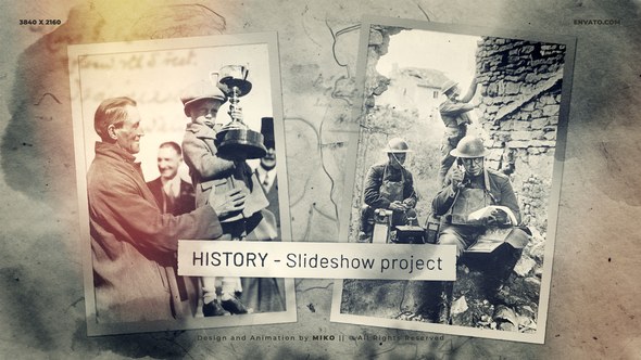 Videohive History Slideshow 4K Video Displays template preview