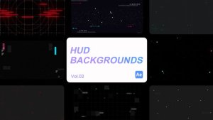 Videohive HUD Backgrounds 02 for After Effects Elements template preview