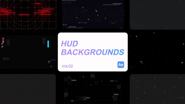 Videohive HUD Backgrounds 02 for After Effects Elements template preview