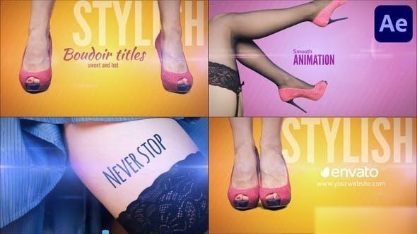 Videohive Boudoir Titles for After Effects Openers template preview