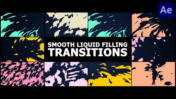Videohive Smooth Liquid Filling Transitions for After Effects Elements template preview