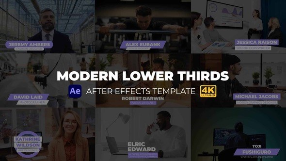 Videohive Modern Lower Thirds | After Effects 44590851 Elements template preview