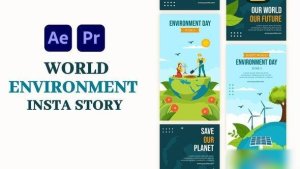 Videohive Happy World Environment Day Instagram Story Elements template preview
