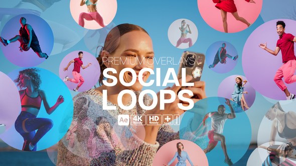 Videohive Premium Overlays Social Loops Elements template preview
