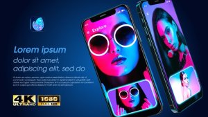 App Rage Phone Promo Video Displays template preview
