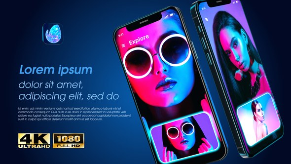 App Rage Phone Promo Video Displays template preview
