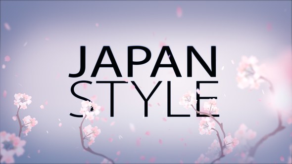 Japan Style Intro - Romantic Titles Text Animation Promo Video Displays template preview
