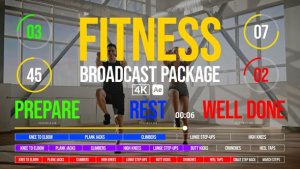 Videohive Fitness Broadcast Package Broadcast-packages template preview