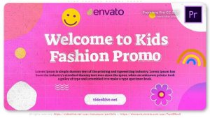 Kids Fashion Brands Promo Premiere Pro template preview