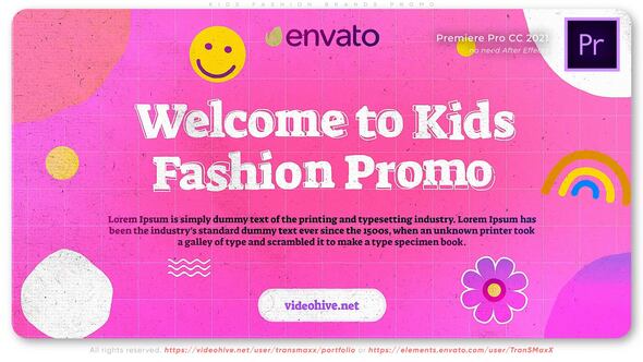 Kids Fashion Brands Promo Premiere Pro template preview