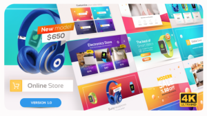 Online Market | Universal Product Promo Video Displays template preview