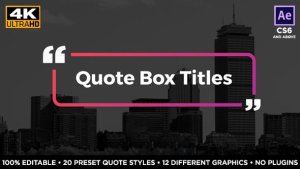 Quote Box Titles Video Displays template preview