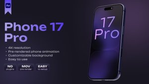 Videohive Phone 17 Pro Blue Mockup Product Promo template preview