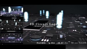 Videohive 3D Circuit Intro Logo Stings template preview