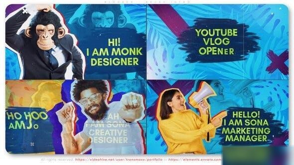Videohive Blogger - Brush Intro Openers template preview
