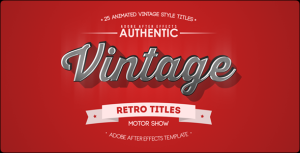 25 Animated Vintage Titles Video Displays template preview