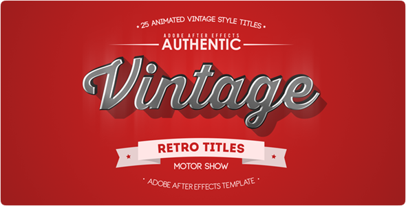25 Animated Vintage Titles Video Displays template preview
