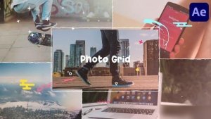 Videohive Cartoon Photo Grid | After Effects Openers template preview