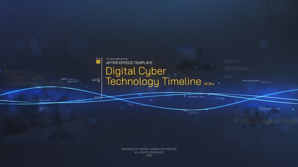Videohive Digital Cyber Technology Timeline Video Displays template preview