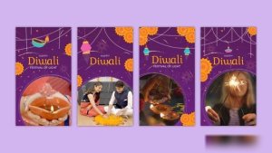 Videohive Happy Diwali Festival Instagram Stories Openers template preview