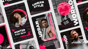 Videohive Urban Grunge Stories Openers template preview