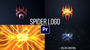 Spider Logo Premiere Pro template preview