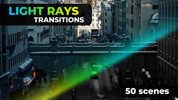 Videohive Light Rays Transitions Elements template preview