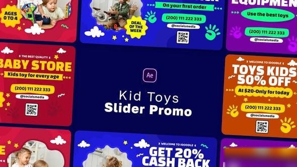 Videohive Kids Toys Slider Promo Openers template preview