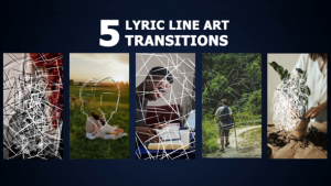 Videohive Lyric Line Art Transitions for After Effects Elements template preview