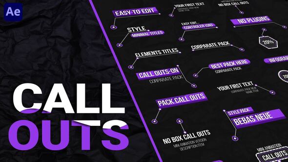 Videohive Call Outs pack Infographics template preview