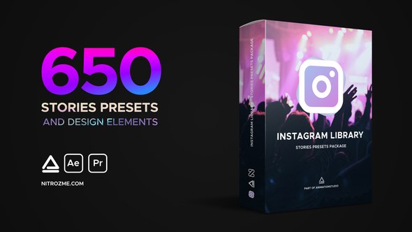 Videohive Instagram Library - Stories Presets Package 22552326 Product Promo template preview