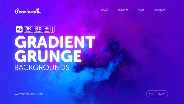 Videohive Gradient Grunge Backgrounds Elements template preview