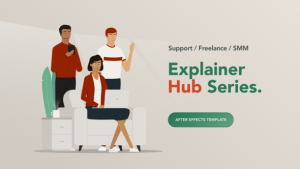 Videohive Explainer Hub - Support / Freelance / SMM Product Promo template preview