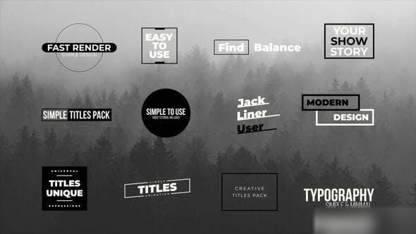 Videohive Simple Titles 1.0 | After Effects 53062937 Titles template preview