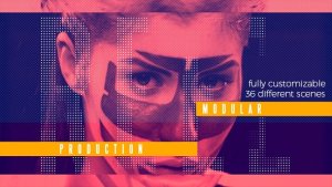 Modular Production Reel Video Displays template preview