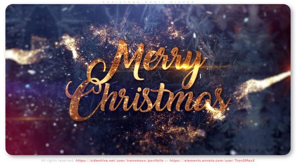 Videohive Christmas Magic Wishes Titles template preview