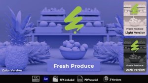 Videohive Fresh Produce Market Intro Logo Stings template preview