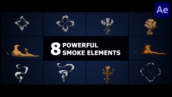 Videohive Powerful Smoke Elements | After Effects Elements template preview