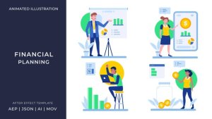 Videohive Financial Planning Animated Illustration | After Effects Elements template preview